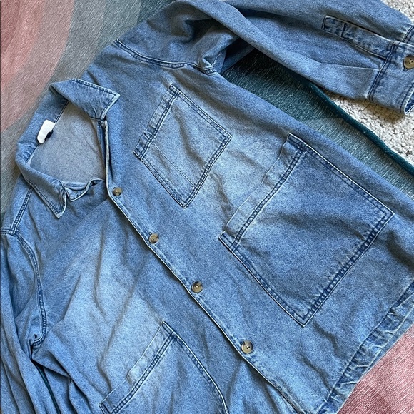 Universal Thread Light Blue Denim Utility Chore Jacket - Picture 8 of 11